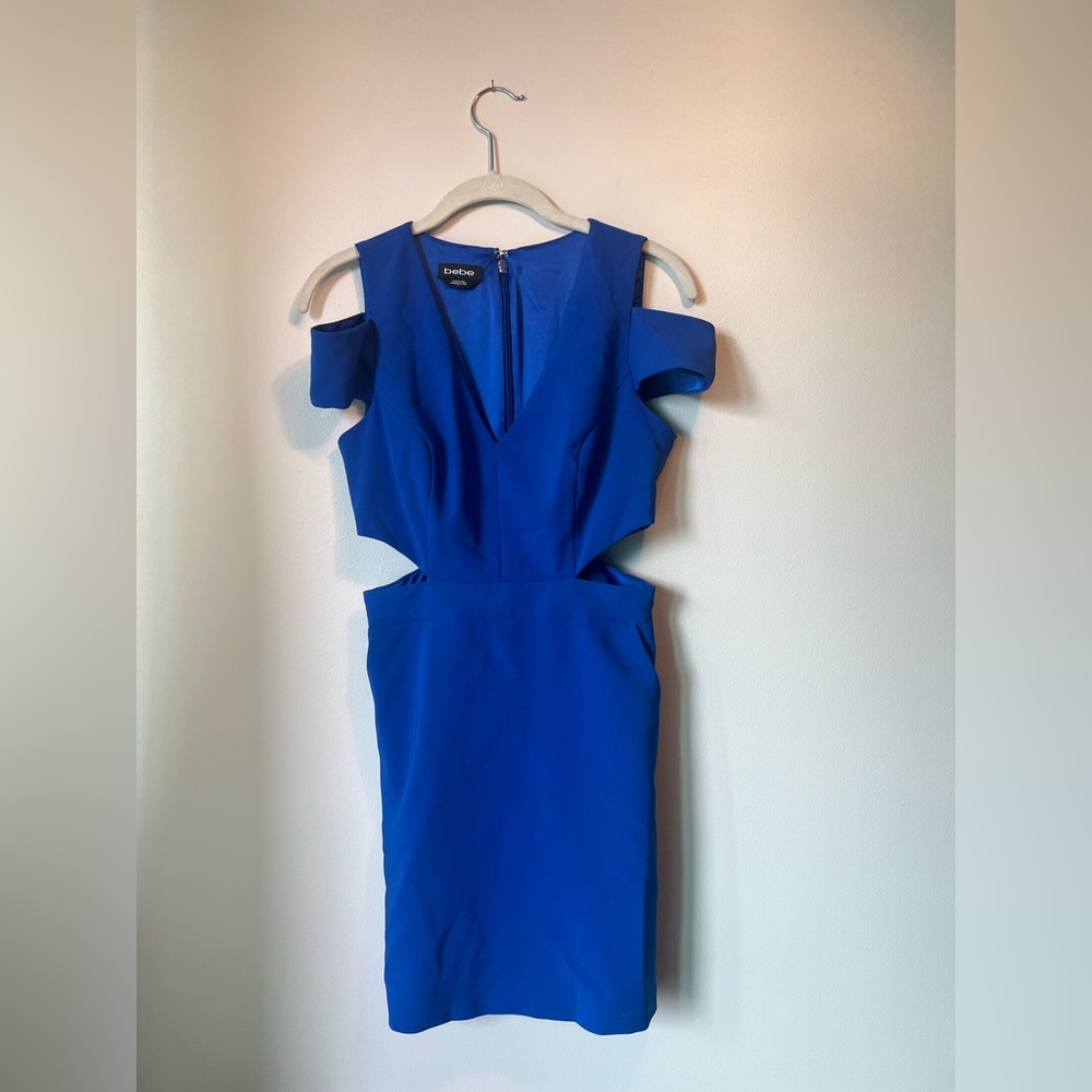 BEBE Cold Shoulder Dress / Royal Blue / US 4
